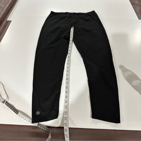 Athleta Black Mid Rise Drawstring Cropped Legging Pants Size M‎ - Picture 11 of 11